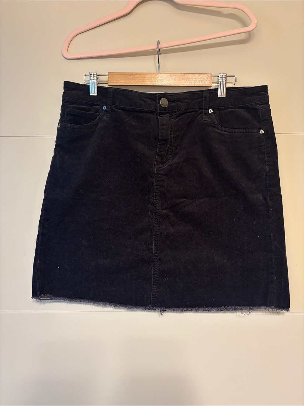 Kut from the Kloth Black Corduroy Mini Skirt